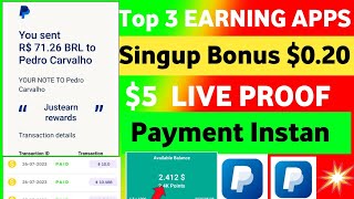 New PayPal Earning App Best PayPal Earning Apps  apps that pay you real money  PayPal Earning Apps [upl. by Anayrb]