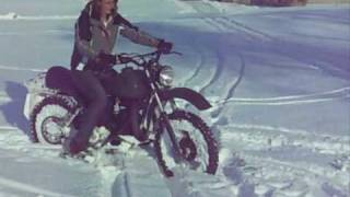 Husqvarna 258 A Military with automatic and ski equipment in snow [upl. by Quinby]