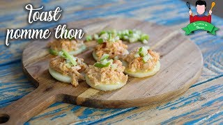 Recette dapéro  Toasts pomme thon [upl. by Adivad827]