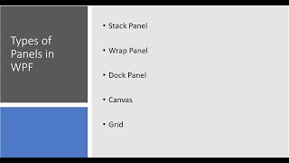 WPF Panels பற்றி எளிமையான விளக்கம்  What is panel and different types of panel in WPF [upl. by Aelber]