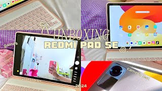 📦🎀 unboxing redmi pad se amp accessories keyboard amp case  camera amp games test 🎮👾 [upl. by Eidurt]