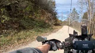 Suzuki Vstrom 650 East TN roads Barns Valley amp Hartford TN After flood damage [upl. by Esilram]