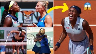 Moments of Coco Gauff winning first Grand Slam doubles title with Katerina Siniakova in French Open [upl. by Dusza]