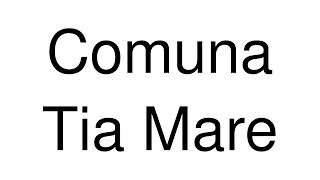 How to Pronounce Comuna Tia Mare Romania [upl. by Htebazileyram]