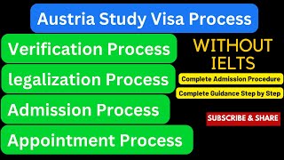 Austria Study Visa Process [upl. by Reyotal801]