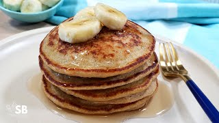 Healthy Banana Oatmeal Pancakes NO FLOURNO SUGAR  Pancakes saludables de guineo y avena [upl. by Anoyet379]