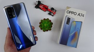 Oppo A74 Unboxing  HandsOn Design Unbox Set Up new Fingerprint Camera Test [upl. by Robet300]