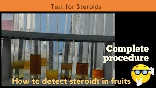 Test for Steroids  Phytochemical screening  Complete procedure part 2 [upl. by Toddie]