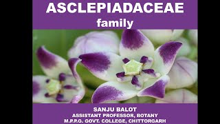 ASCLEPIADACEAE FAMILY by Sanju Balot [upl. by Mccarthy305]