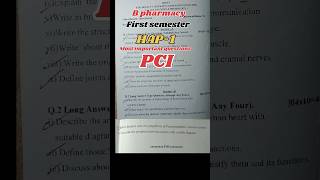 B pharmacy first semester HAP 1  PCI  Most important questions ⁉️ Unit 1 to 5th [upl. by Nuahsel]