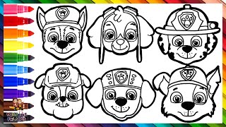 Dibuja y Colorea A Las Personajes de La Patrulla Canina 🐾🐶👮🎀🚒👷♻️🌊🌈 Dibujos Para Niños [upl. by Darby]