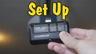 How to Program A Remote for a Chamberlain LiftMaster Craftsman Garage Door Opener  Setup Process [upl. by Ogaitnas]