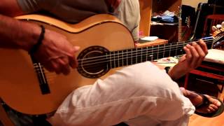 Prudencio Saez 22 Flamenco Blanca guitar  Hand made in Spain [upl. by Agnot]