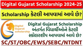 Digital Gujarat Scholarship 202425  કેટલા રૂપિયા સ્કોલરશીપ મળશે  SCSTOBCEWS Scholarship 2024 [upl. by Massimo]