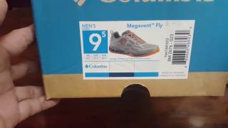 Columbia shoes  megavent fly amp drainmaker iii unboxing [upl. by Dlareg]