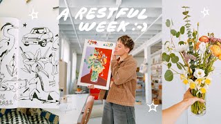 restful week to close April ☺︎ drawing painting unboxing [upl. by Nail]