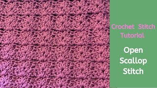 How to crochet the open scallop stitch [upl. by Ahel]