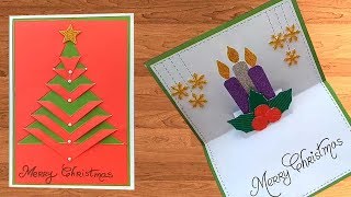 Handmade Christmas Greeting Cards  Christmas Pop Up Card [upl. by Atiuqihc985]