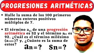 Progresiones Aritméticas Ejercicios resueltos [upl. by Heigho]