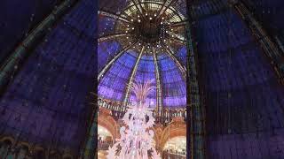 The tallest Christmas tree in Galeries Lafayette Paris 2024🎄🎁 pinkuhaldervlog noel [upl. by Eittol668]