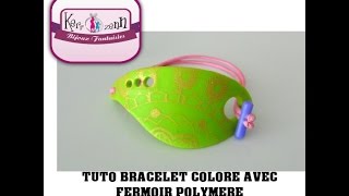 TUTO PATE CERNIT POLYMERE BRACELET DESIGN FERMOIR POLYMERE [upl. by Tol]