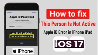 how to fix verification failed apple Id is not active  How to activate this Apple ID is not active [upl. by Ttreve938]