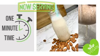 SCHNELLE UND EINFACHE Rezepte  DIY Mandelmilch selber machen selber machen 🥛Vegane Milch [upl. by Silrak893]