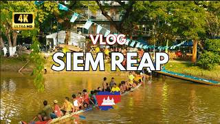 🇰🇭 4K Ultra HDR Experience SIEM REAP WATER FESTIVAL Like Never Before [upl. by Munniks]