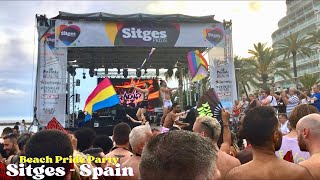 Sitges Pride 2022 The Hottest after Parade Party by the Beach  Orgullo Spain [upl. by Randee]