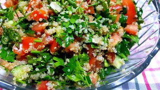 Quinoa Tabbouleh Salad  Healthy Salad Recipe  Lebanese Salad [upl. by Ellis236]