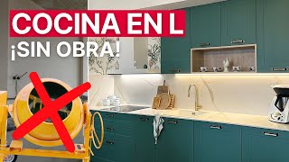 Renovando una Cocina en L  Transformación Sin Obras 🛠️ [upl. by Emelita242]