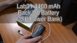 Lab31 4400 mAh Back Up Battery USB Power Bank [upl. by Eisele]