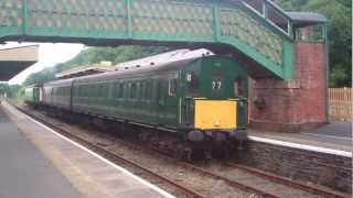 Dartmoor Railway  Class 205 Thumper DEMU  8th July 2012 [upl. by Nahtnanhoj]