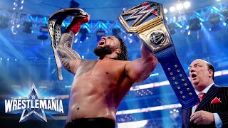 Roman Reigns is the new Undisputed WWE Universal Champion WrestleMania 38 WWE Network Exclusive [upl. by Rochette]