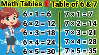 Table of 6 and 7 6 aur 7 ka Table 6 ka Table 7 ka Table Table 6 amp 7 Pahada 6 aur 7 tableof6and7 [upl. by Arikihs18]