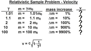 Physics 62 Special Relativity 37 of 43 Relativistic Sample Problem  Velocity [upl. by Inalaeham]