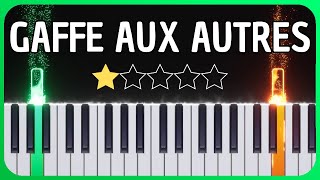 Styleto  Gaffe aux autres  Easy Piano Tutorial  Sheet Music [upl. by Godewyn]