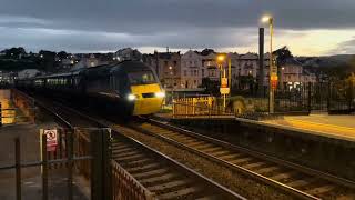 Dawlish sea wall trains 70824 with rare move [upl. by Esiole188]