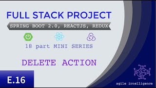 1618  Full Stack Project Spring Boot 20 ReactJS Redux  delete action [upl. by Ylimme]