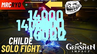 Childe Solo Boss Fight in Genshin Impact  Genshin Impact [upl. by Enilkcaj]