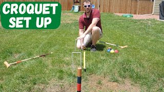 How To Set Up A Croquet Court Backyard 9 Wicket Croquet [upl. by Varhol]