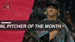 Zack Greinke is named the NL Pitcher of the month [upl. by Shornick]