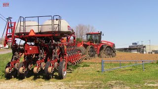 PLANTING the FIRST CORN FIELD of the Season with CASE IH Tractors [upl. by Adnilasor]