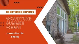 WoodTone Summer Wheat James Hardie Siding and Sunset Stacked Stone [upl. by Nnaitsirhc]