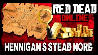 CARTE AU TRESOR HENNIGANS STEAD NORD  RED DEAD ONLINE [upl. by Airretnahs]