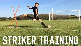 Striker Training  Shield Turn and Shoot  Individual Training Drill For FootballersSoccer Players [upl. by Enirahtac]