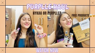 Purplle Skincare Haul Free Gifts Nykaa Vs Purplle haul skincare nykaa purplle purpllesale [upl. by Prager]