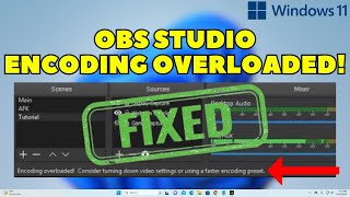 How to Fix Encoding Overloaded in OBS Studio in Windows 11 [upl. by Eeslek]