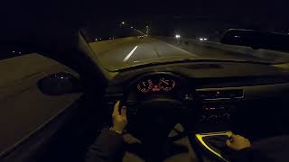 BMW E90 318d 2009 Night Drive on Highway Onboard POV [upl. by Dib]