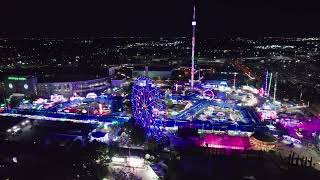 State Fair of Texas Midway Aerial View 4K [upl. by Trever]